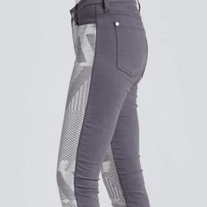 7 for all mankind silver skinny jeans 26